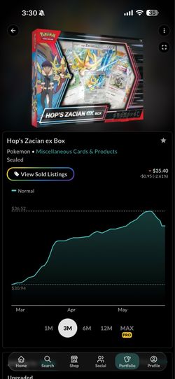 Pokemon Hop's Zacian ex Box