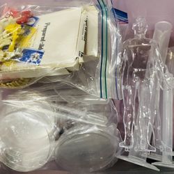 Science Supplies (Petri Dishes, Test Tubes, Microscope Slides, Anatomy Figure, Droppers)
