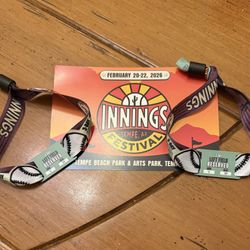 TWO 3-day Left Field Reserved Tickets to Innings Festival. SOLD OUT!