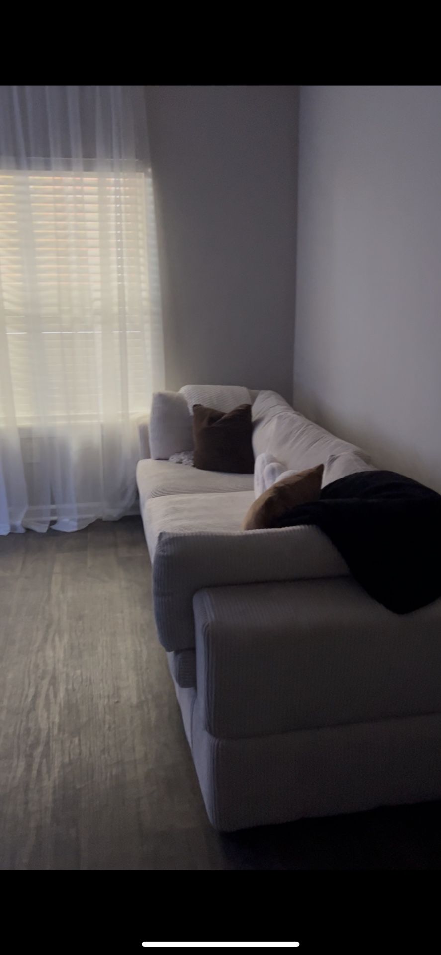 Beige Corduroy Couch