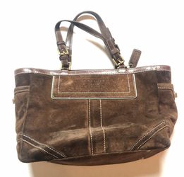 Coach Brown Suede tote bag