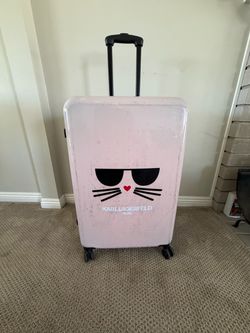 Karl Lagerfeld Paris Pink Hardshell Spinner Luggage