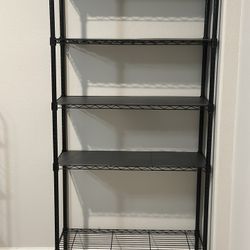 5-Shelf Heavy Duty Steel Wire Rack - Black