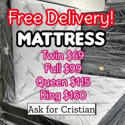 New Mattresses  Twin mattress Full mattress Queen mattress  King mattress  Colchones nuevos  Beds 