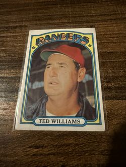 1972 Topps Ted Williams Baseball Card Hall Of Famer MVP 