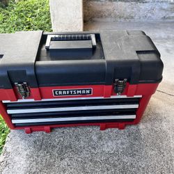 2 Craftsman Toolboxes-plastic and metal, full with Assorted Tools 