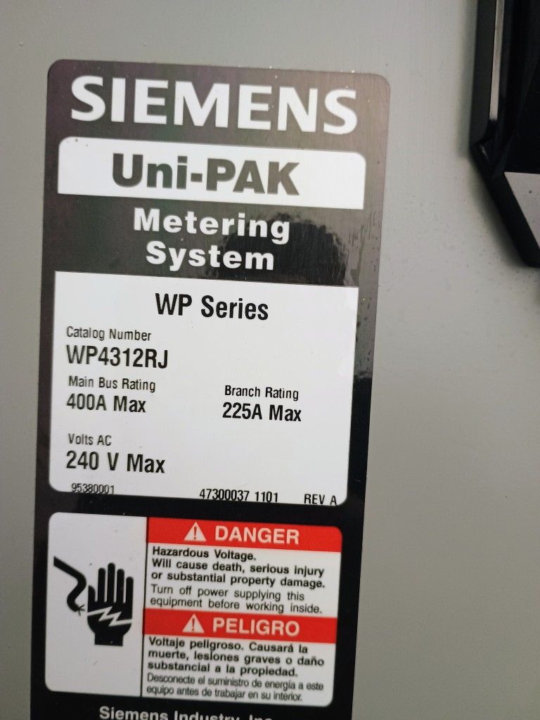 Siemens Uni Pak Metering system