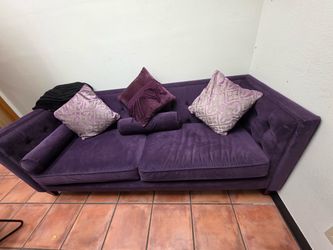 Purple Velvet Sofa / Couch