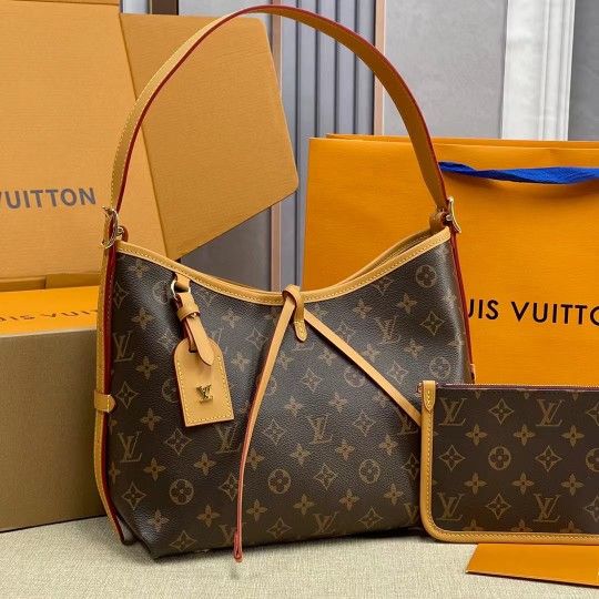 Authentic Louis Vuitton Monogram CarryAll PM M46203 With Wristlet