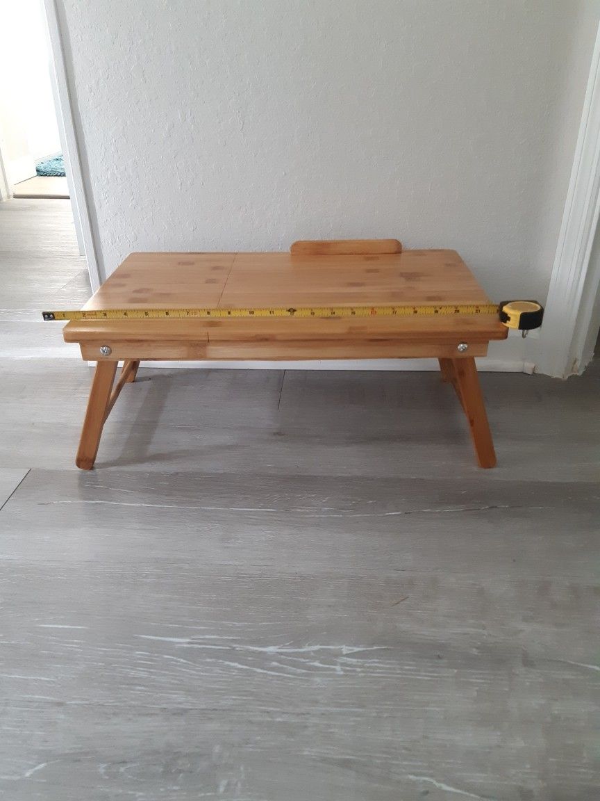Bamboo FOLDABLE TRAY WITH Side DRAWER 