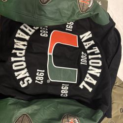 Miami hurricanes Leather varsity Jacket 