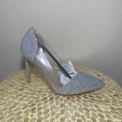 Silver Heels Size 8