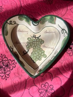 Heart Shaped Chardonnay Baking Dish