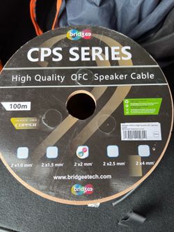 Bridgee CPS2-2 2x2mm 100 meters 328 ft high qualit speaker cable OFC oxygen free cable 12-13 gauge