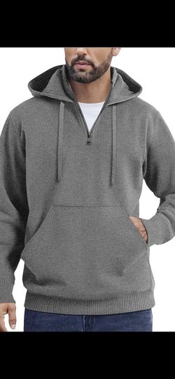 Coofandy Men’s Knitted Turtleneck! Grey Color! Size L! New 