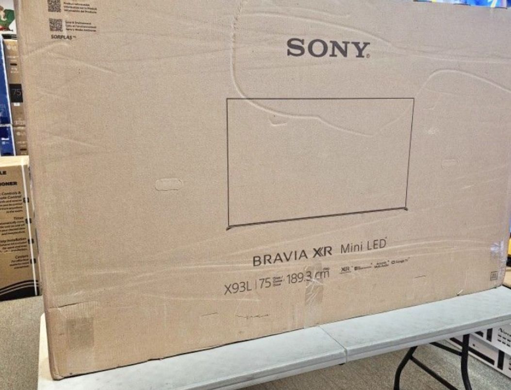 75 Tv  X93CL Sony Smart 4K Hdtv $55 Down On Finacing  Free Delivery  6 Month Warranty. 