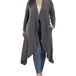 Plus Size Cardigan gray