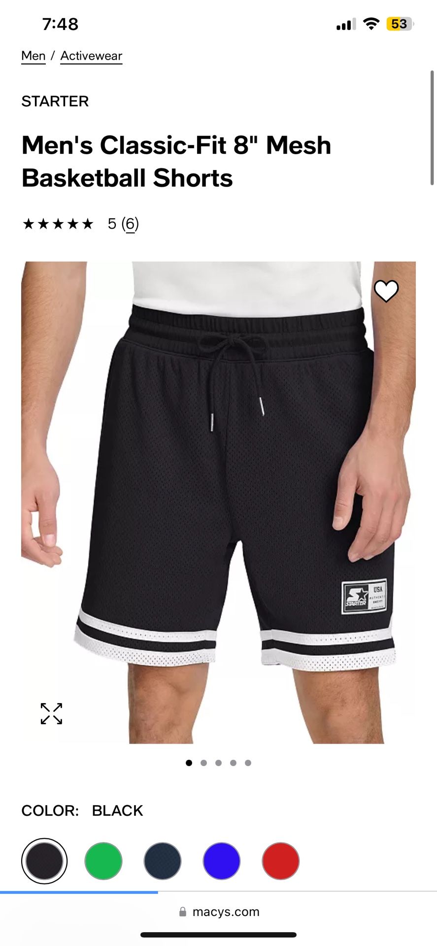 STARTER Men's Classic-Fit 8" Mesh Basketball Shorts