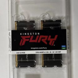Kingston Fury Impact 32GB (16GB x2) DDR5 6000 MTs CL38 SODIMM Laptop RAM XMP Ready