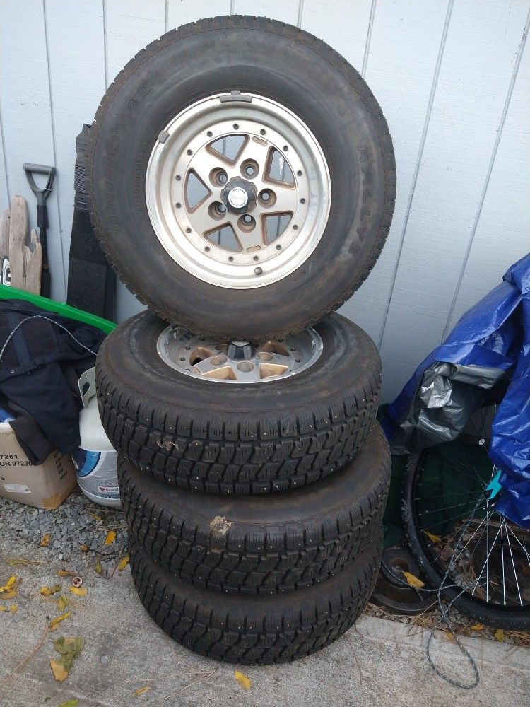 Tires With Rims Slightly Used.