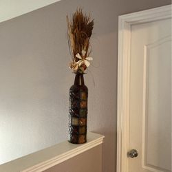 Brown Vase . (Flowers Not Included )