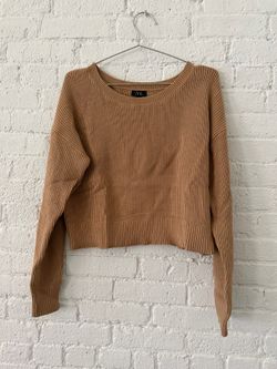 IVL Collective Ribbed Knit Sweater Camel Women's Size M
