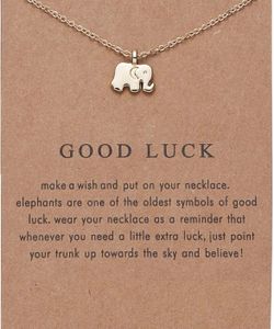 Good Luck Elephant Necklace- Gold