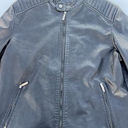 Zip Up Leather Jacket 