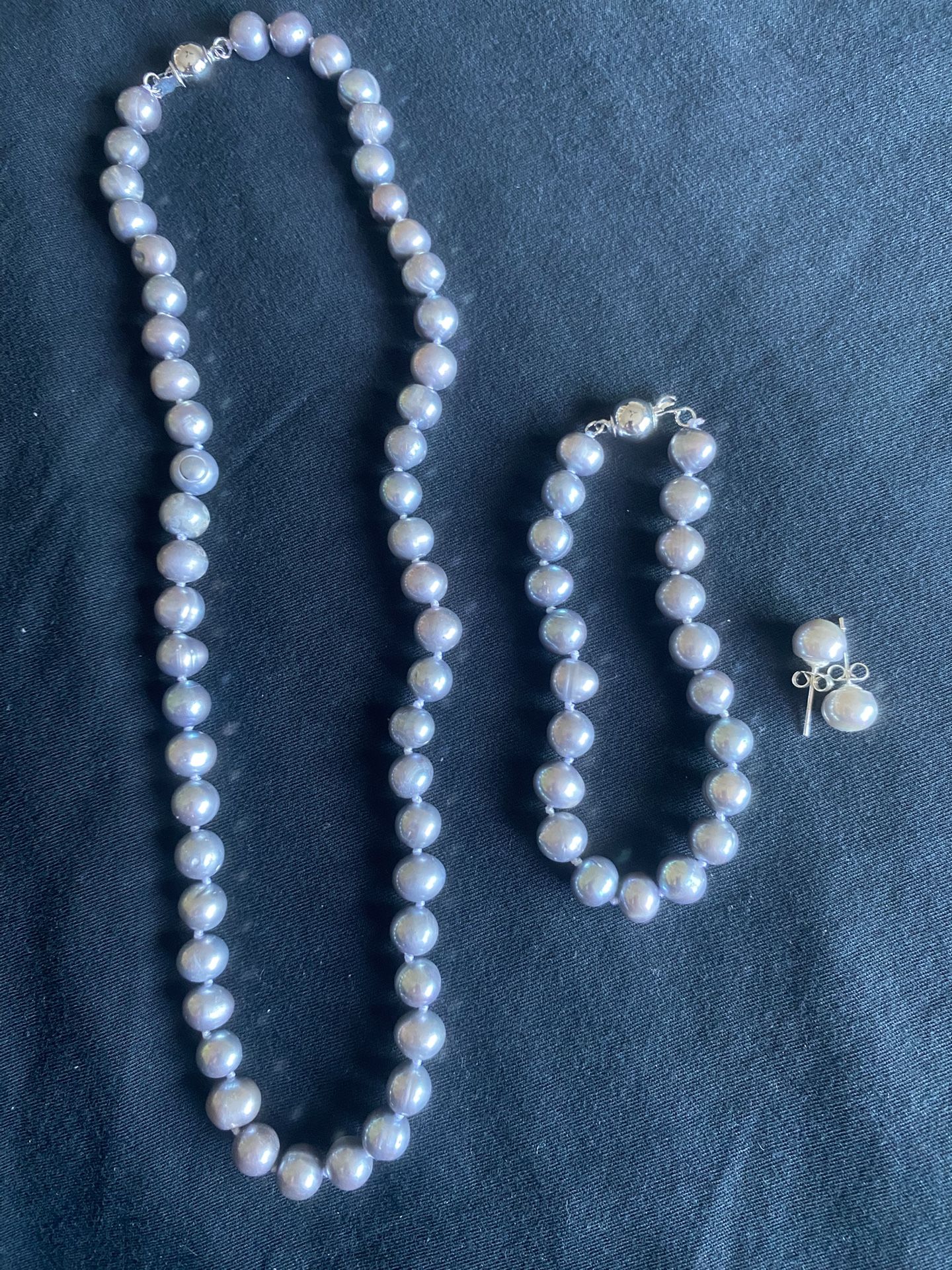 Gray Natural Akoya Pearl Set