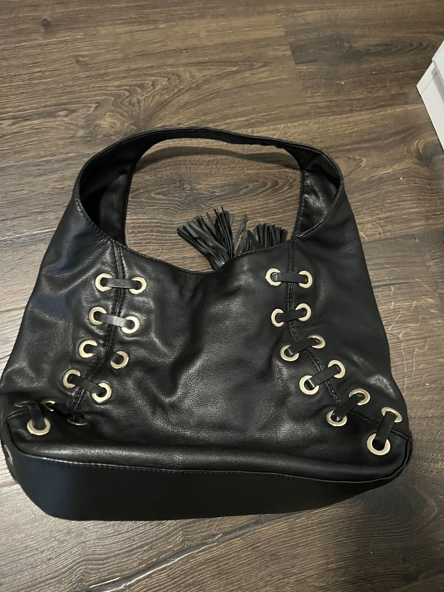Michael Kors Leather Hobo Grommet Bag