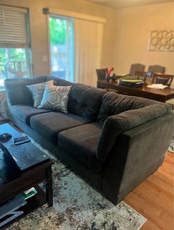 Greenish-Gray 2-Piece Couch Set — $495 OBO — Must Go This Week!