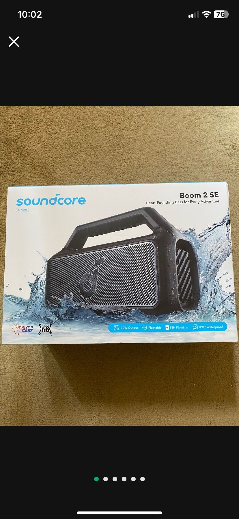 Soundcore Boom 2 SE Floatable Waterproof 18 Hours Playtime New 