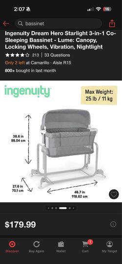 Bassinet 3 in 1 co - sleeping