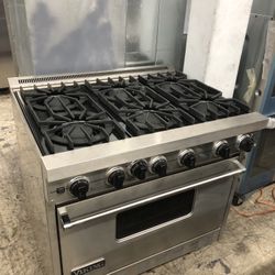 Viking 36” Stainless Steel Gas Range Stove 