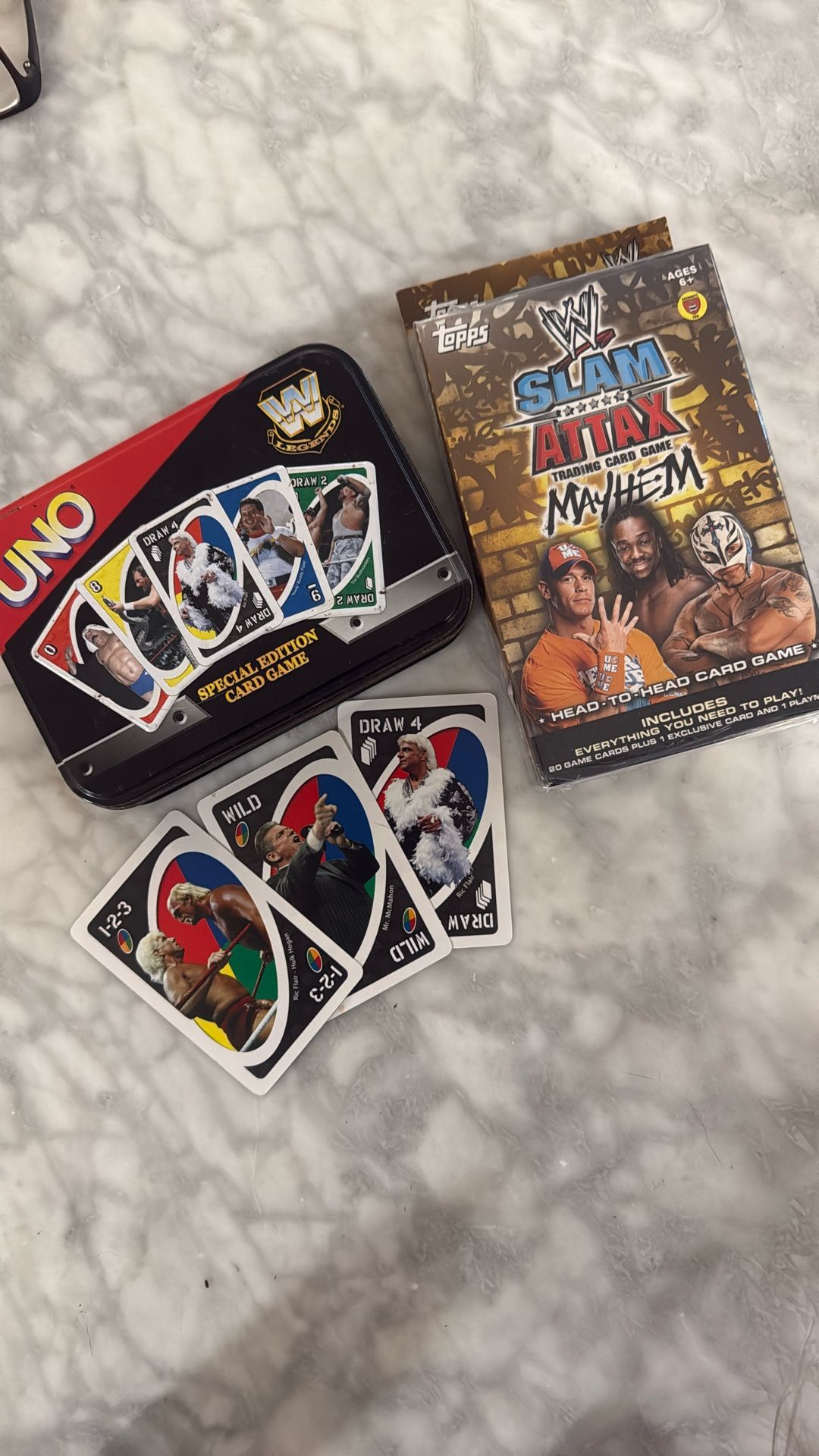WWE Uno And Topps Slam Attax Card Games
