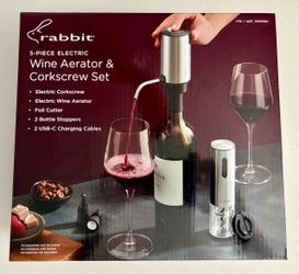 Rabbit Electric Wine Aerator & Corkscrew Set