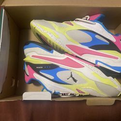 Pink, Yellow, Turquoise, White Women’s Galaxy Pumas