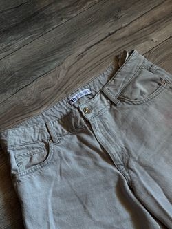 Zara Light Khaki Denim Jeans