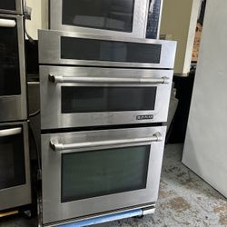 Jenn Air 30”Wide Built In Microwave Oven Combo Stainless Steel 