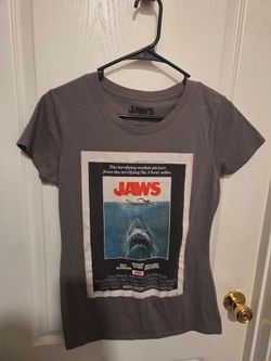 Jaws Movie Poster Graphic T-Shirt Size L