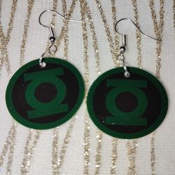 Green Lantern Core Fan Art Earrings 