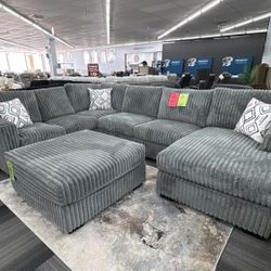 Black, Gray, Ivory, Brown, ... Color Options Extra Soft Corduroy Fabric Modular Sectional Couch Living Room Furniture Set 🔥 Fast Delivery 