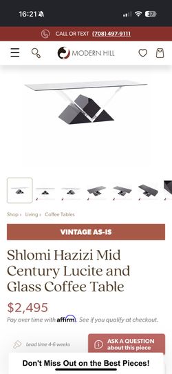 Shlomi Hazizi Glass Coffee Table