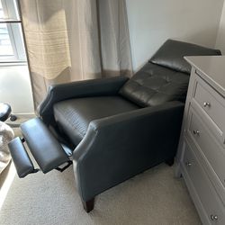 Grey Leather Recliner