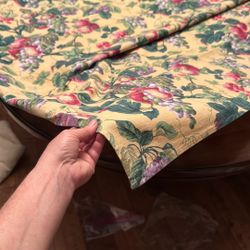 French Country, Yellow Tablecloth With Fruit Print