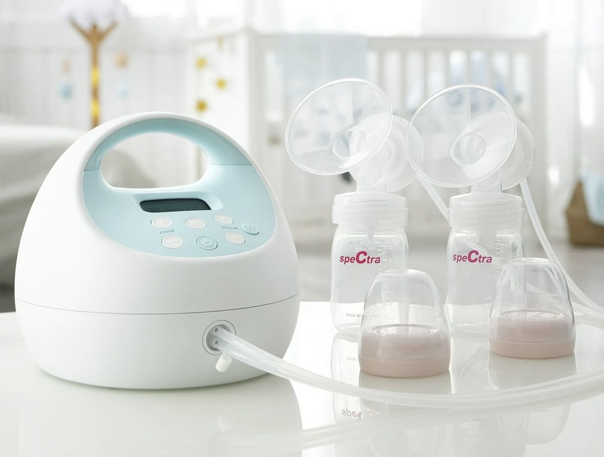 Spectra Baby USA S1 Plus Breast Pump Double/Single Light Electric Rechargeable Battery Blue SPS100