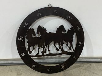 Metal horse sign
