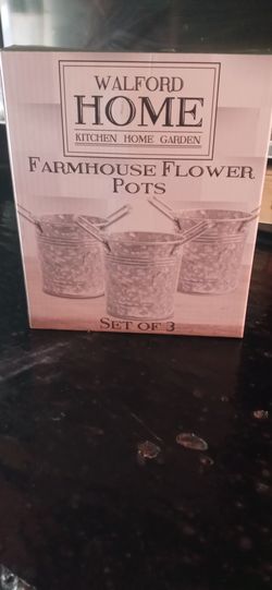 Walford Home Farmhouse Flower Pots Set of 3.