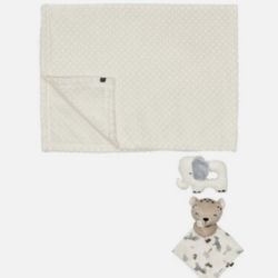 Cream Baby Blanket with Plush Toys se
