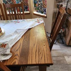 Solid Oak Wood Dining Table for Sale in Clovis CA OfferUp